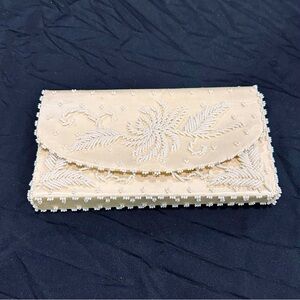 Beaded bridal clutch purse